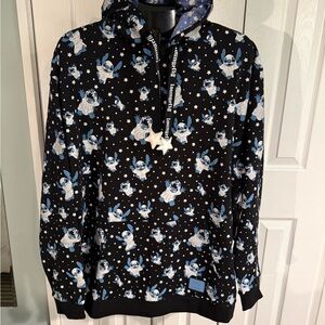 Loungefly Disney Stitch Ghost Costume Glow In Dark Hoodie XL  New With Tags